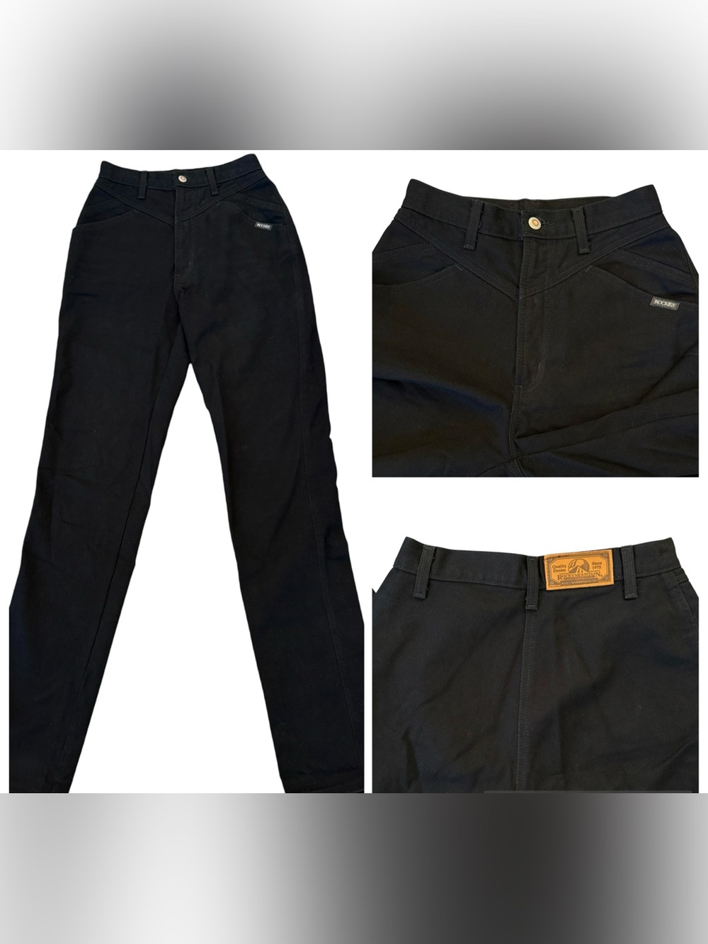 Rocky Mountain Vintage Bareback High Rise Jeans Black Size 9 (25 x35) Long Tall